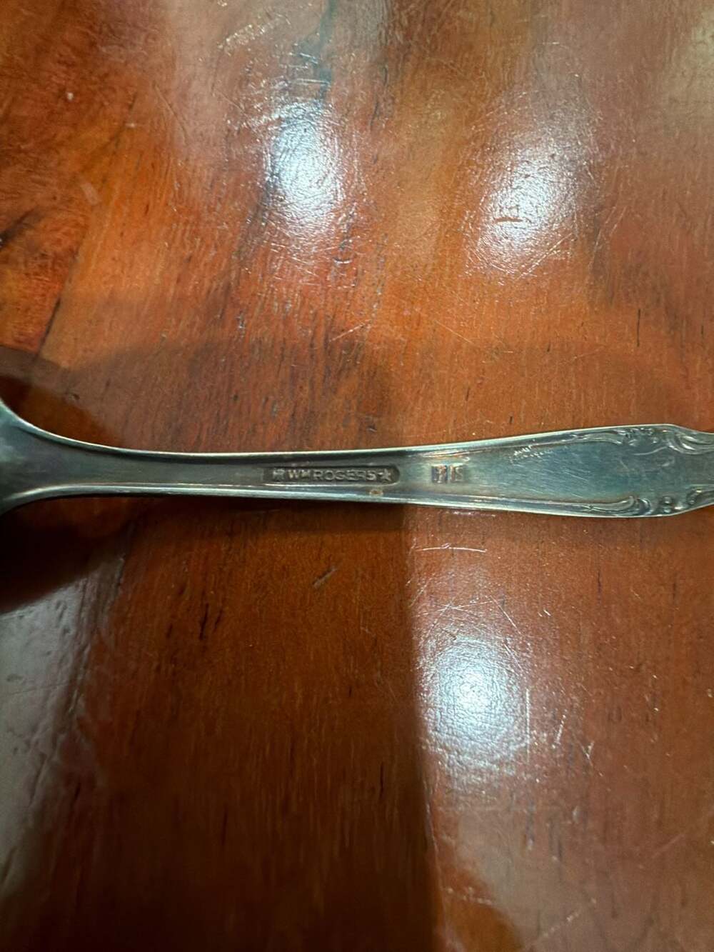 WM Rogers Silverplate Flatware Set with Wooden Box - Picture 4 of 7
